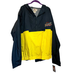 Nascar Yellow & Blue 1/2 Zip Windbreaker Nesquik Racing Jacket NWT Deadstock XL